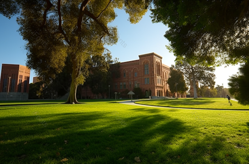 都市风光绿色草坪上的教育建筑背景图,高清,摄影图,摄影图片,图片大全,摄影图免费下载